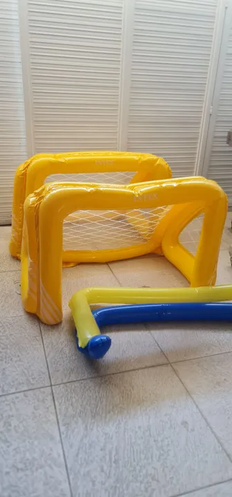 Gol de placa inflável para piscina