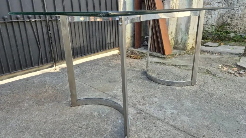 Mesa jantat]r Novo Rumo Aço e Vidro 12" - Foto 3