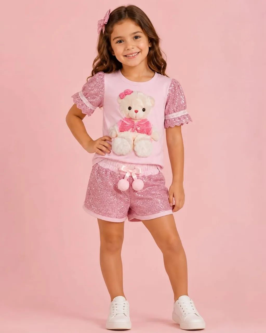 Conjunto Teddy Infantil Menina