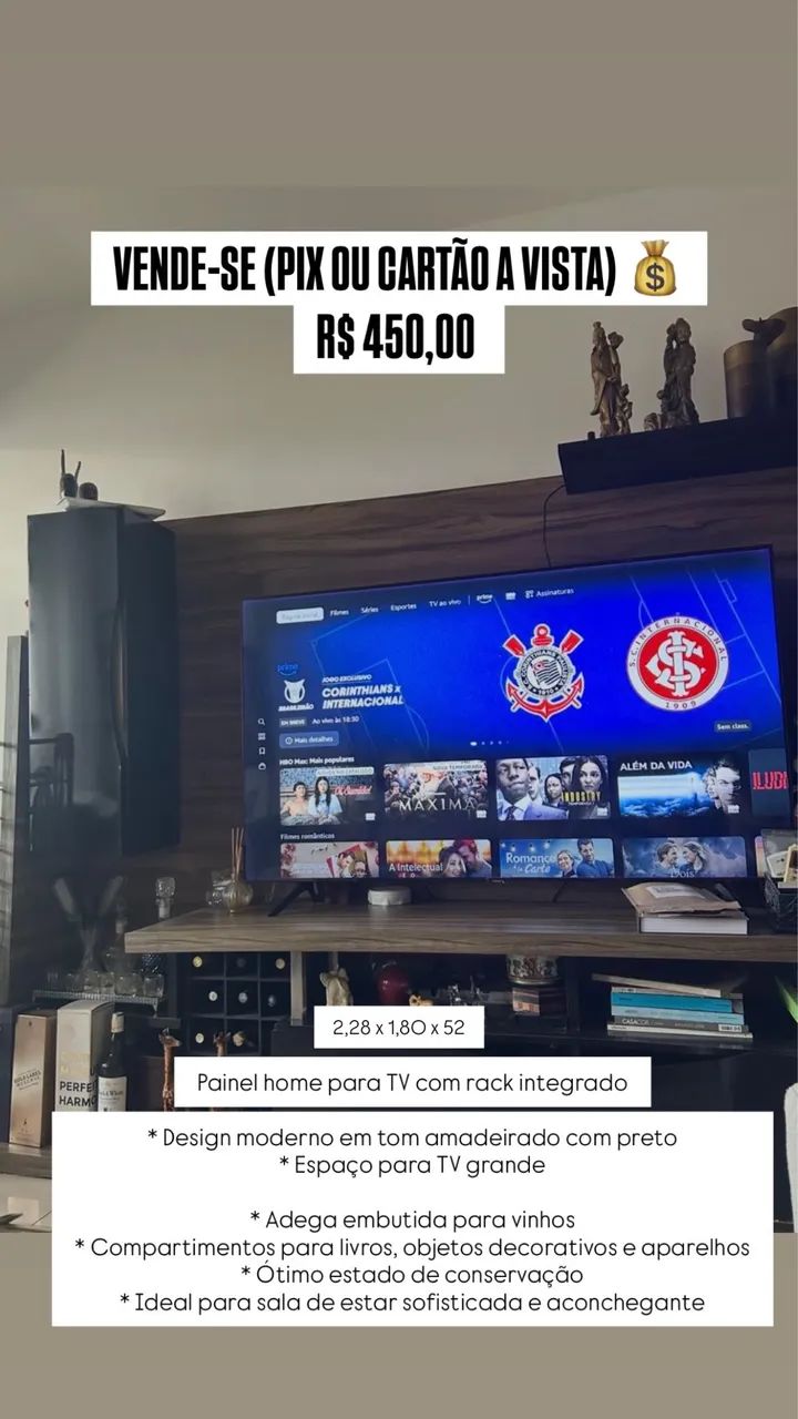 Painel home pra tv com hack integrado 