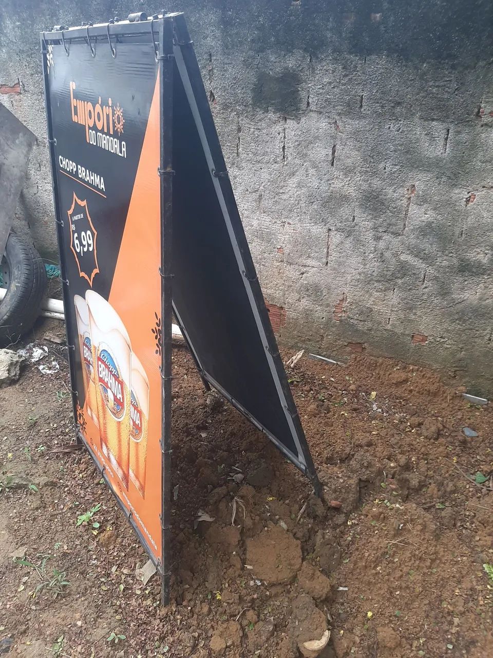 Placa tipo cavalete propaganda e anúncio 