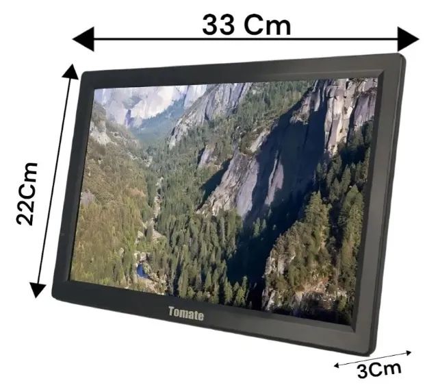 Tv e Monitor portátil 14 Tomate Mtm-1410 funciona 12v - Foto 2