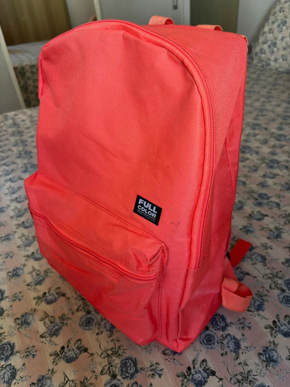 Mochila estudante cor laranja