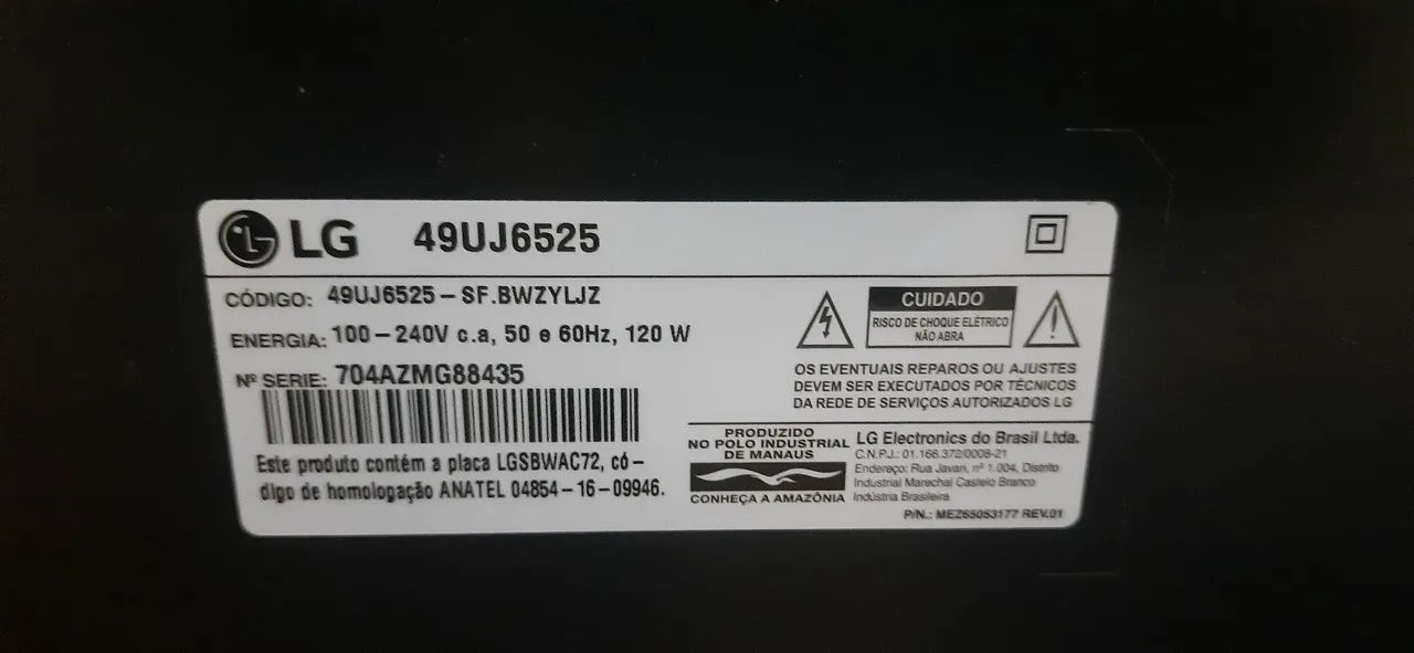 SmartTV LED LG 49" 49UJ6525 c/ barras de LEDs NOVAS - Foto 2