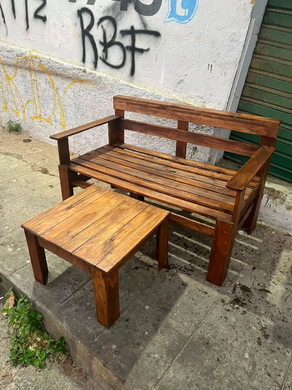 Conjunto bancos com mesa de centro  - Foto 3