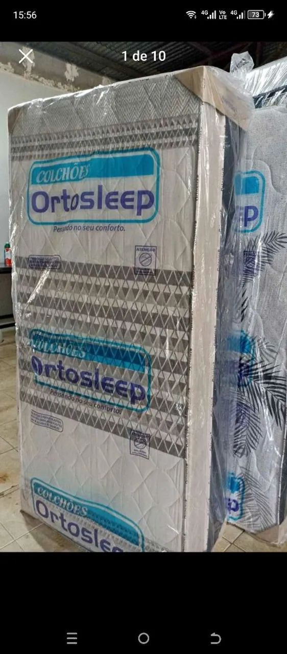Cama solteiro com 7 cm de espuma selada
