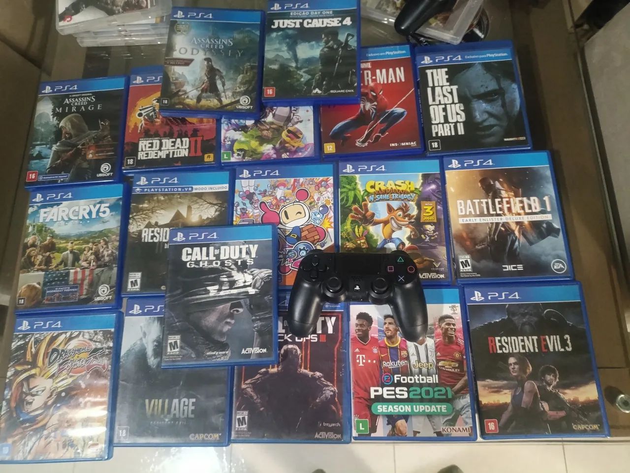 Controle novo playstation 4 + 1 jogo a escolha apartir de - Peças e ...
