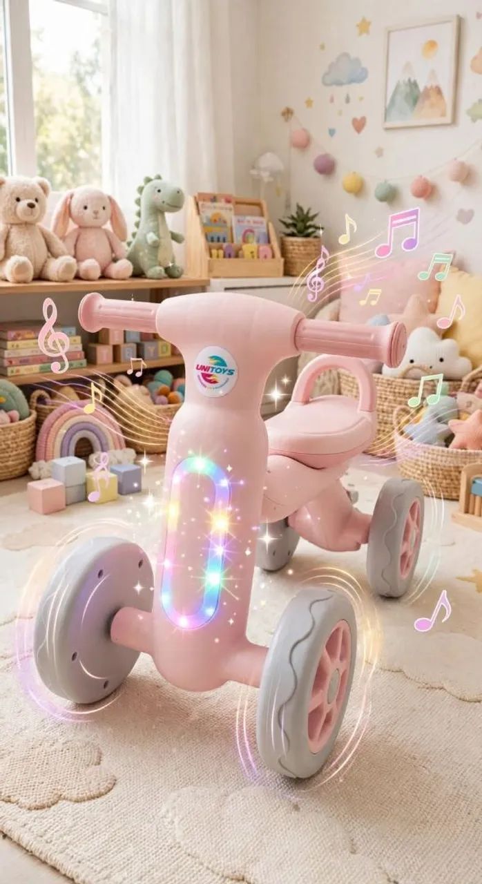 BICICLETA DE TREINAMENTO COM LUZ E SOM  - Foto 3