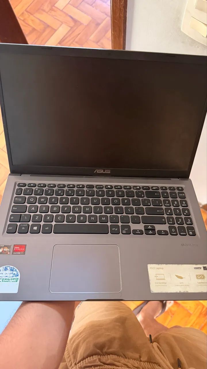 NOTEBOOK ASUS RYZEN 5 + CARREGADOR ORIGINAL