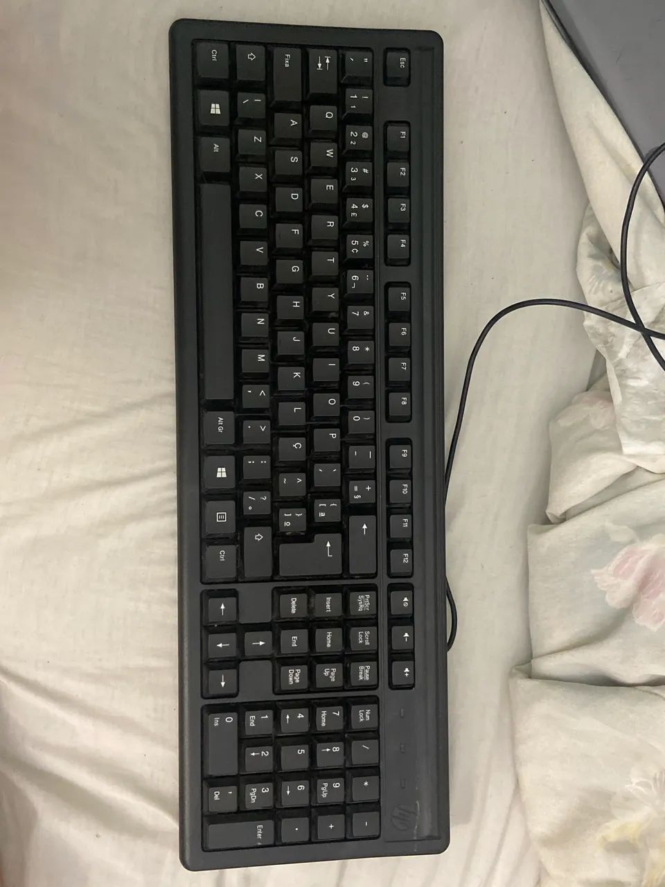 Teclado HP com Fio - Funcionando - Com Caixa