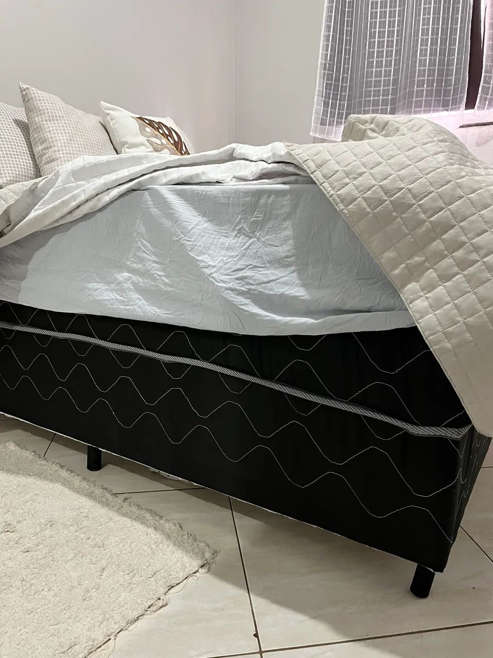  Cama Box casal (base + colchão) - Foto 2