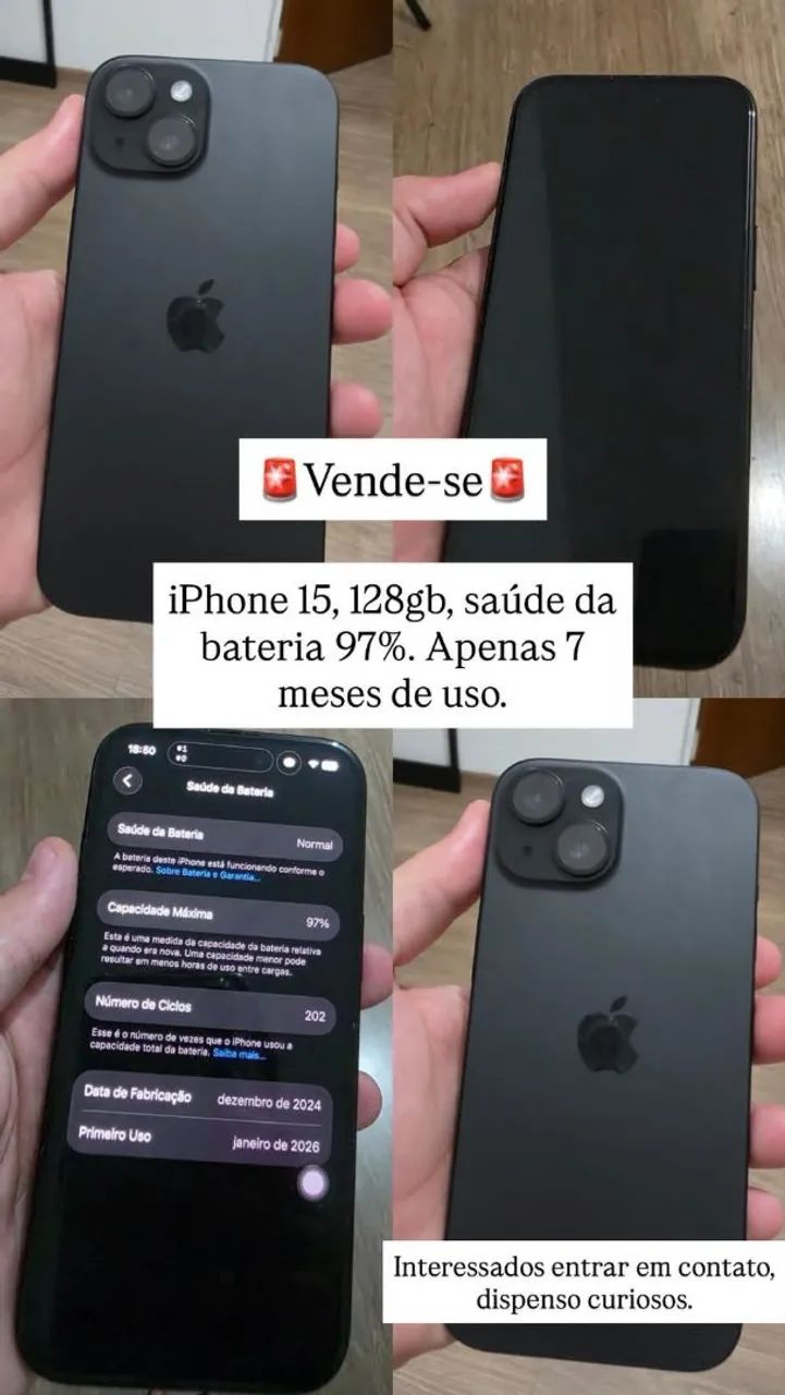 Iphone 15 seminovo 