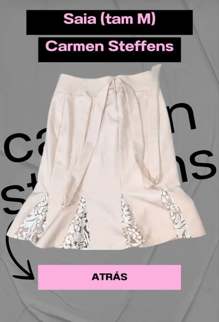 Saia bege | Carmen Steffens | tam M - Foto 2