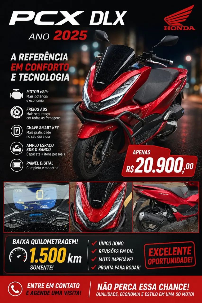 PCX DLX Com 1500 km - Foto 4