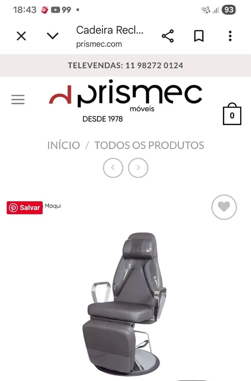 Cadeira estética Marca PRISMEC - Foto 5