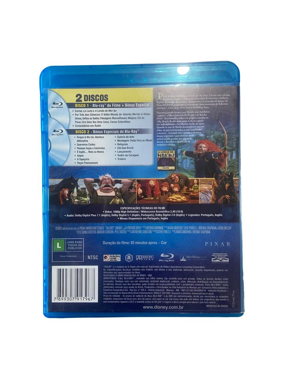 Bluray Duplo Valente Disney Pixar - DVD, Blu-Ray e Vídeo Cassete