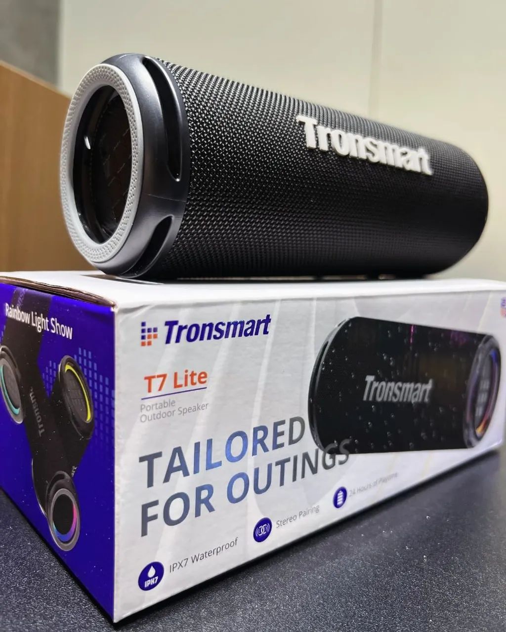 Caixa de som Bluetooth Tronsmart T7 Lite Preta  - Foto 2