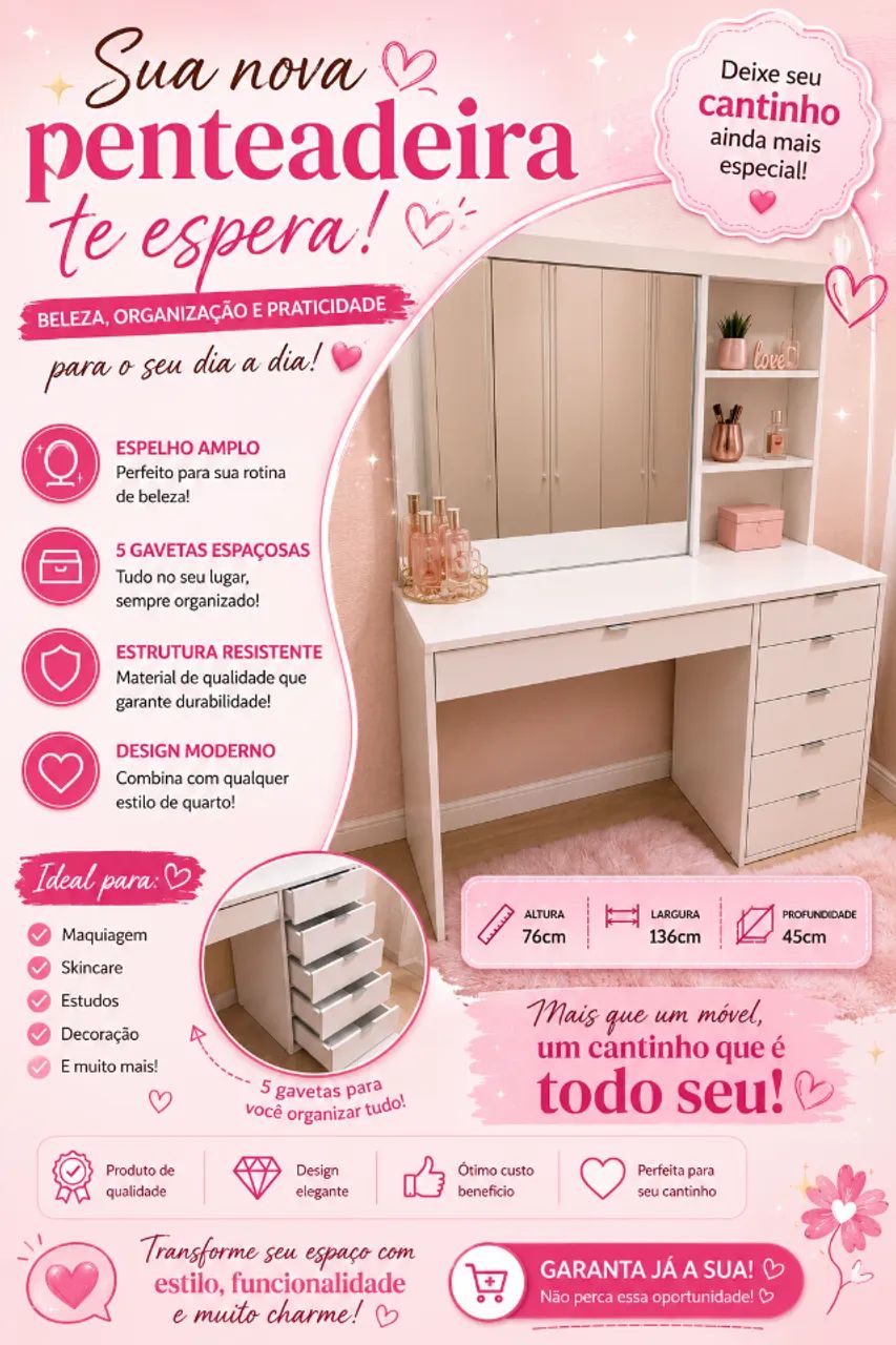 Penteadeira Camarim - Foto 4