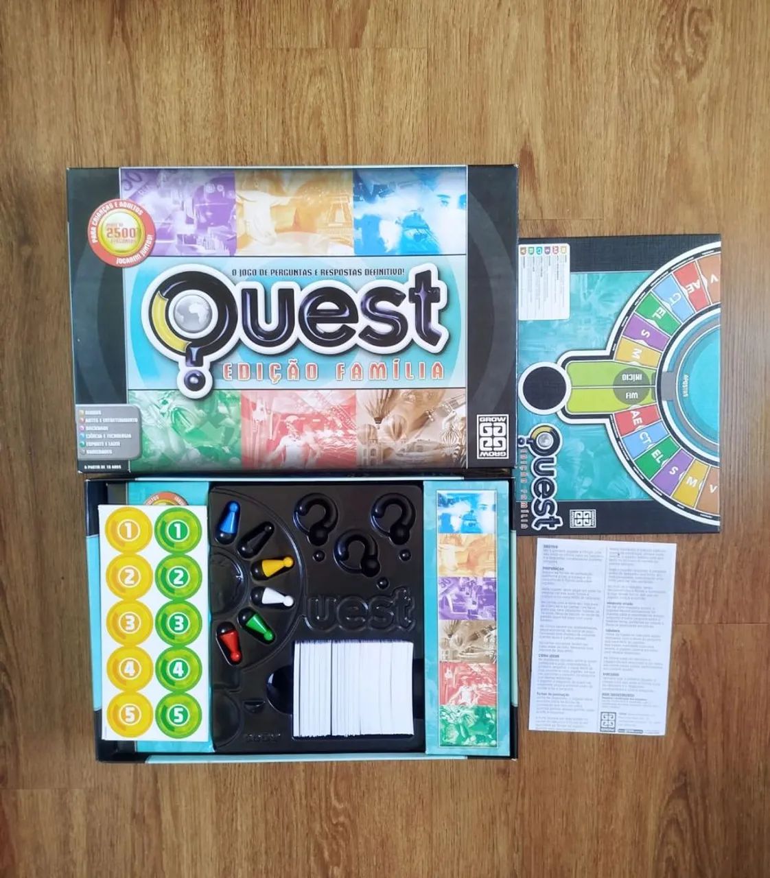 Jogo de Tabuleiro Quest Edição Familia Grow Novo 