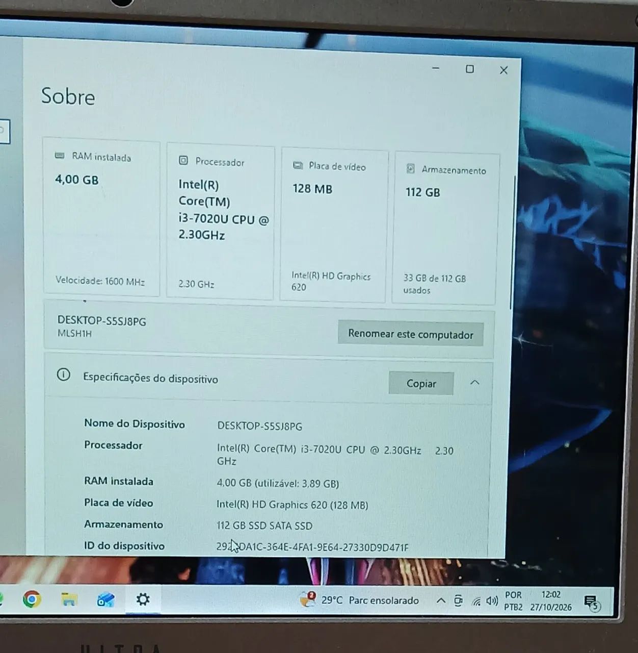 Notebook Zerado / Intel Core i3 7° Geração - Foto 3
