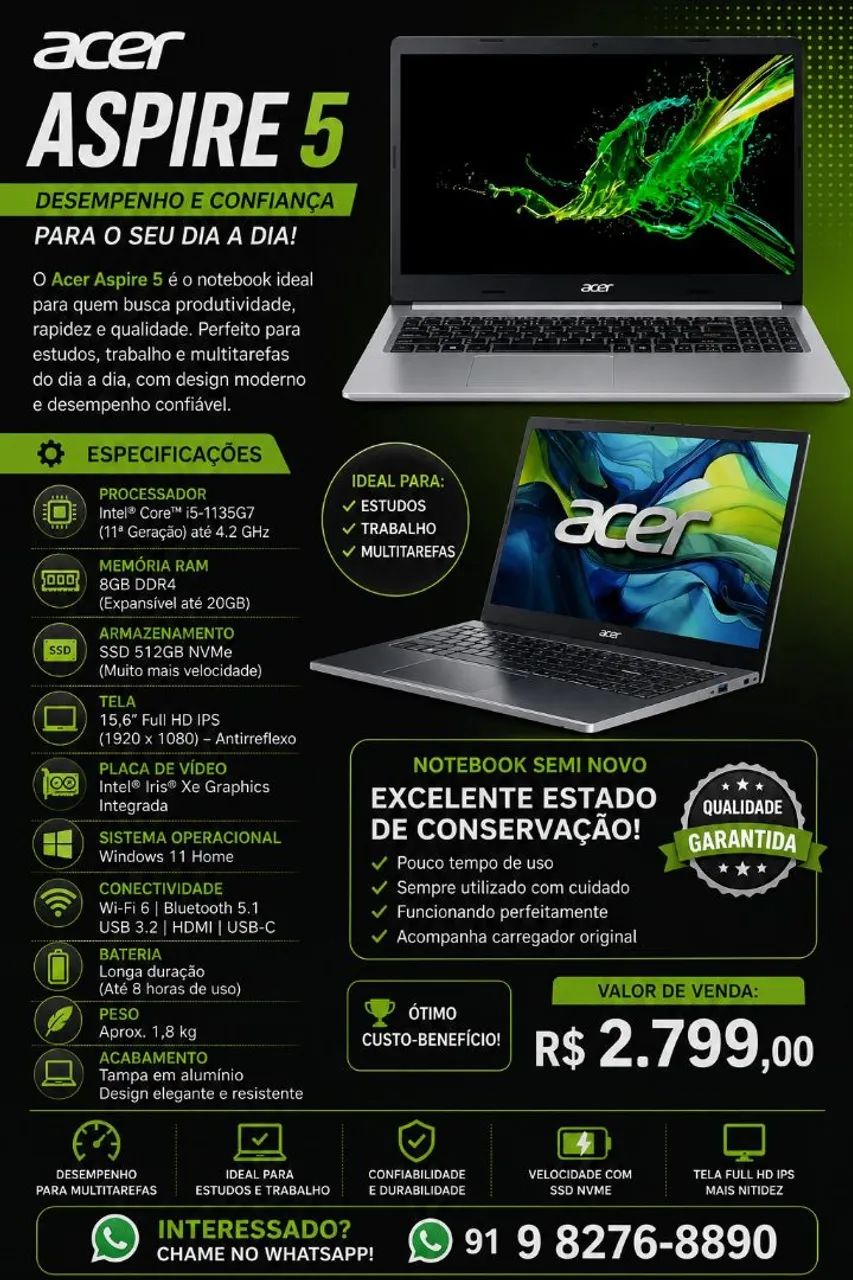 Notebook Acer Aspire 5