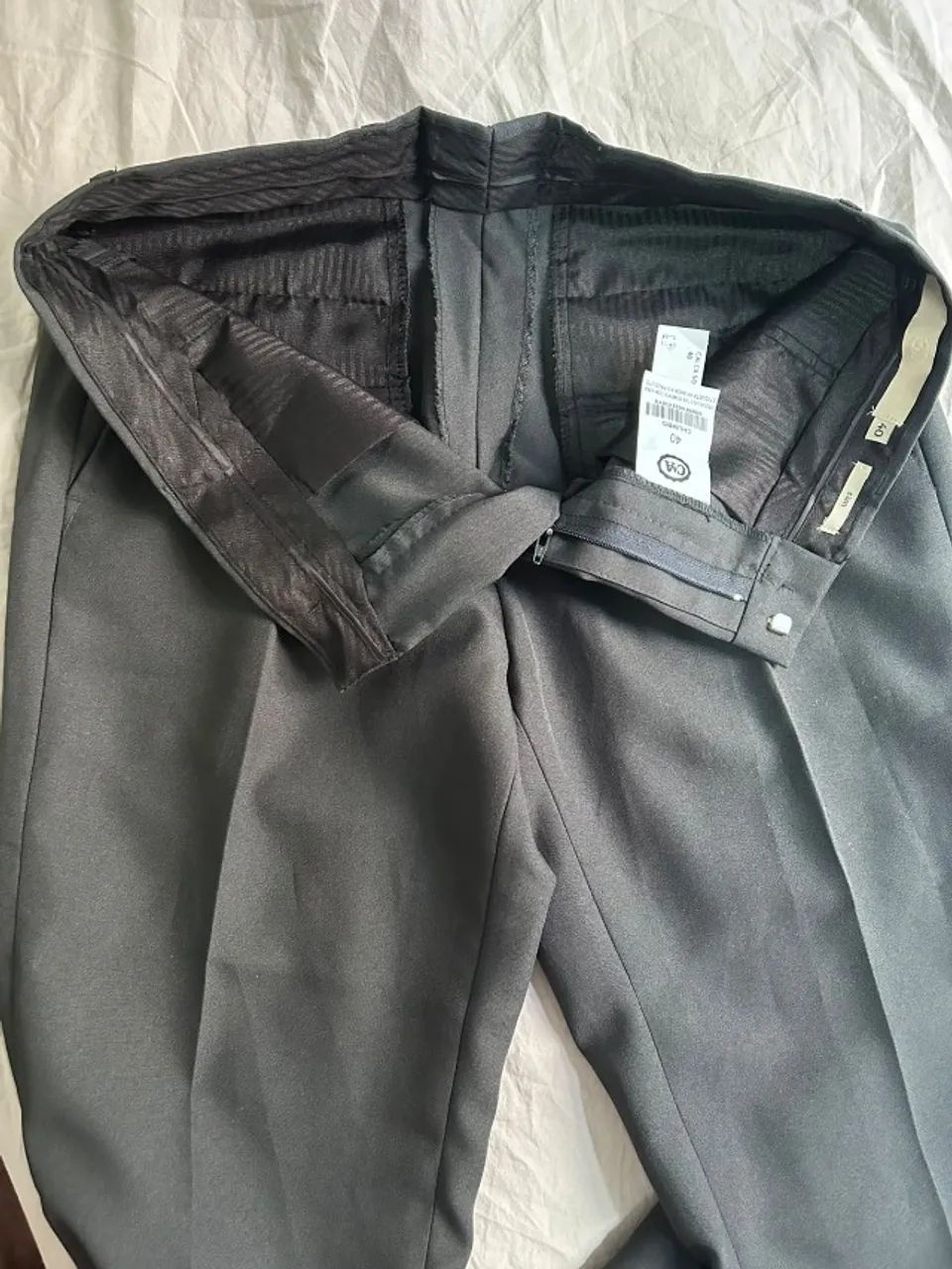 Calça social c&a slim chumbo/cinza 40 - Foto 3