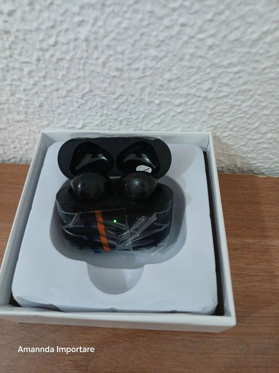 Fone de ouvido bluetooth preto  - Foto 5