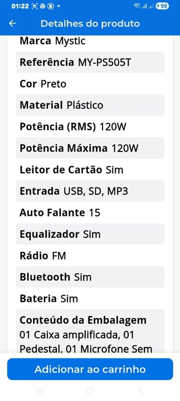 Caixa amplificada com Bluetooth e trypé - Foto 3