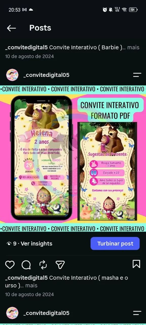 Convite digital Interativo 