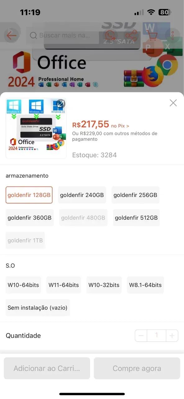 Ssd Original kingston 120GB super rápido (oportunidade) - Foto 2