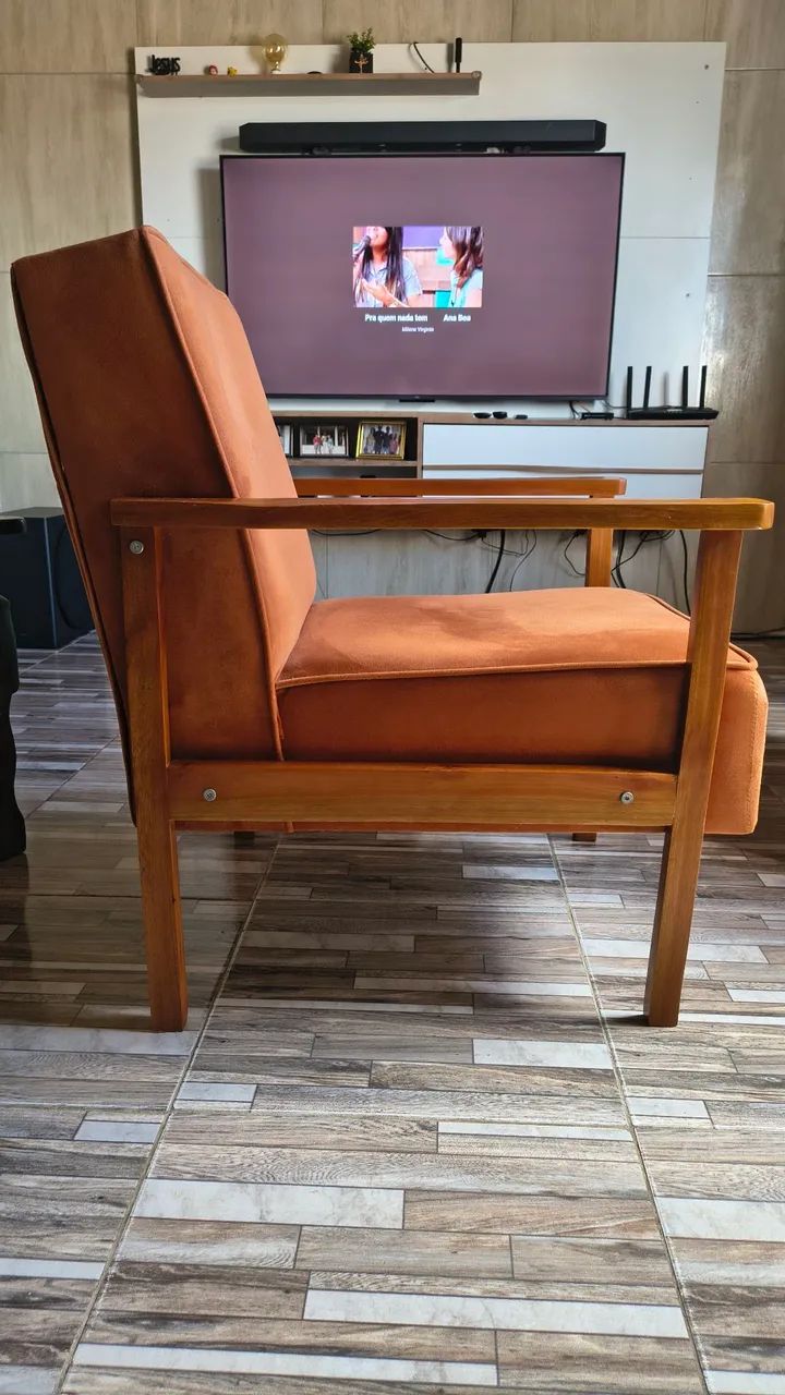 Poltrona de luxo Ester cor terracotta - Foto 3