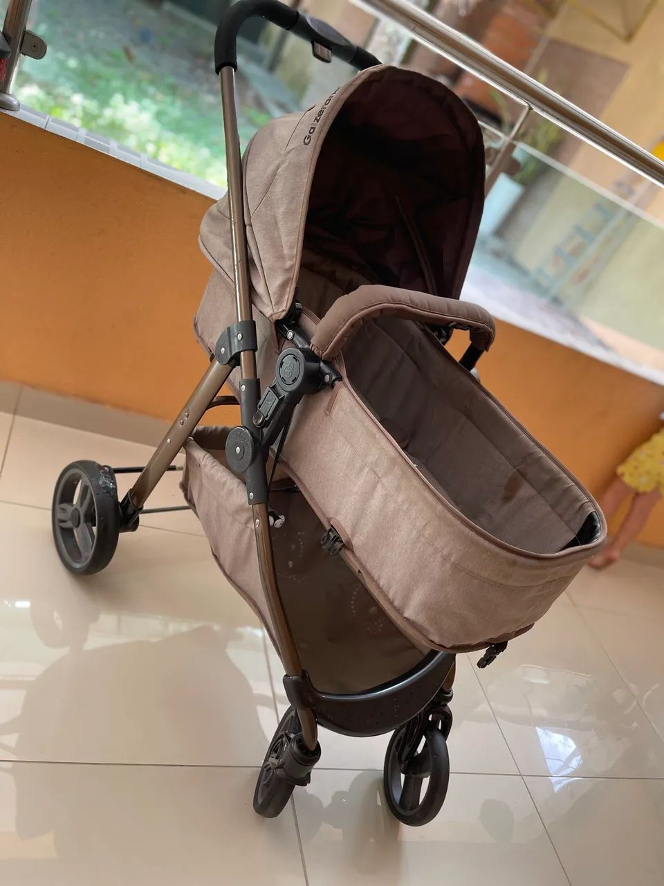 Carrinho de bebê 3 em 1 + bebê conforto com base marca galzerano olympus - Foto 5