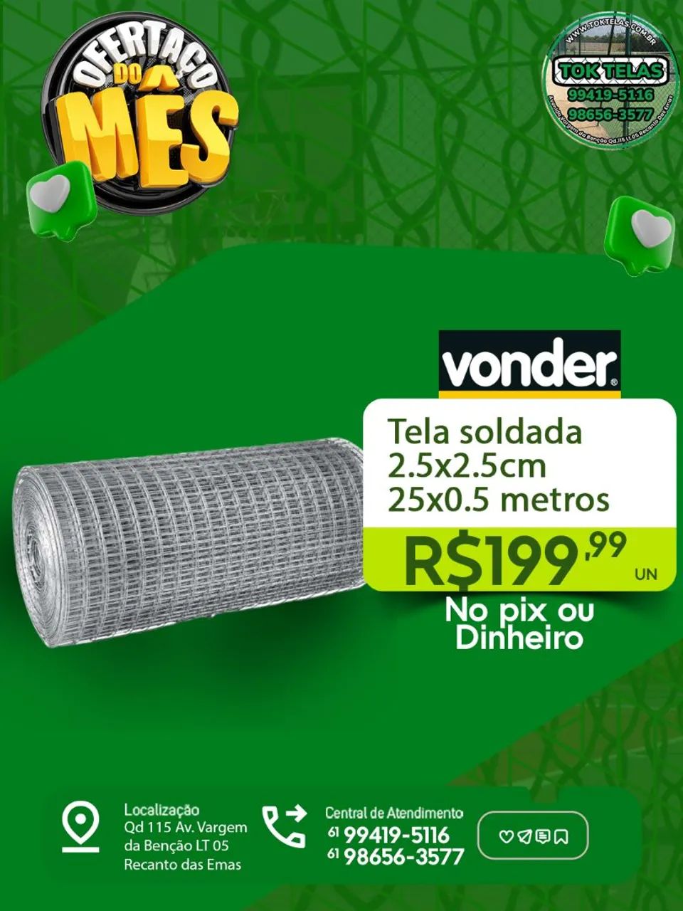 Tela soldada 25x0.50