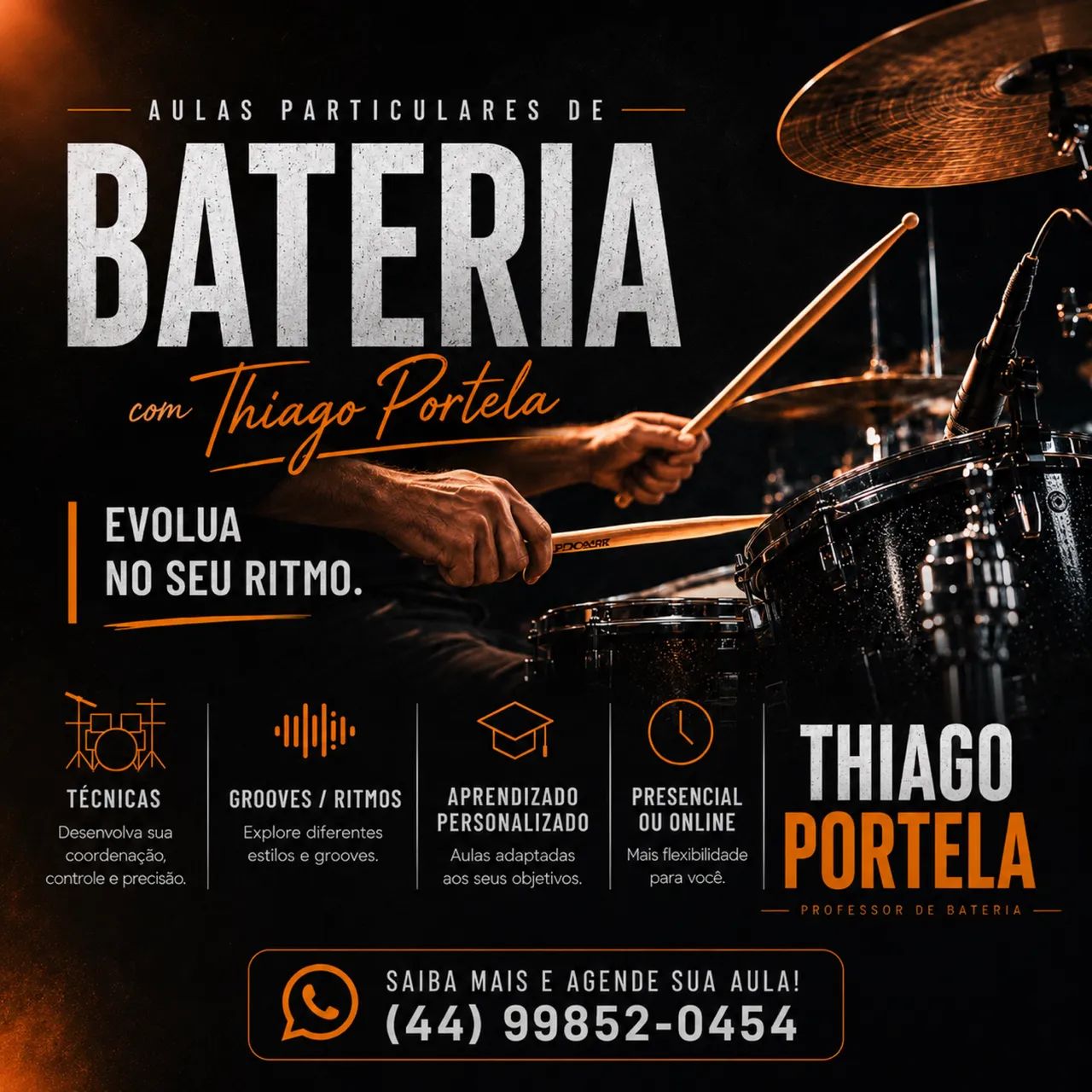 Aulas particulares de bateria !!