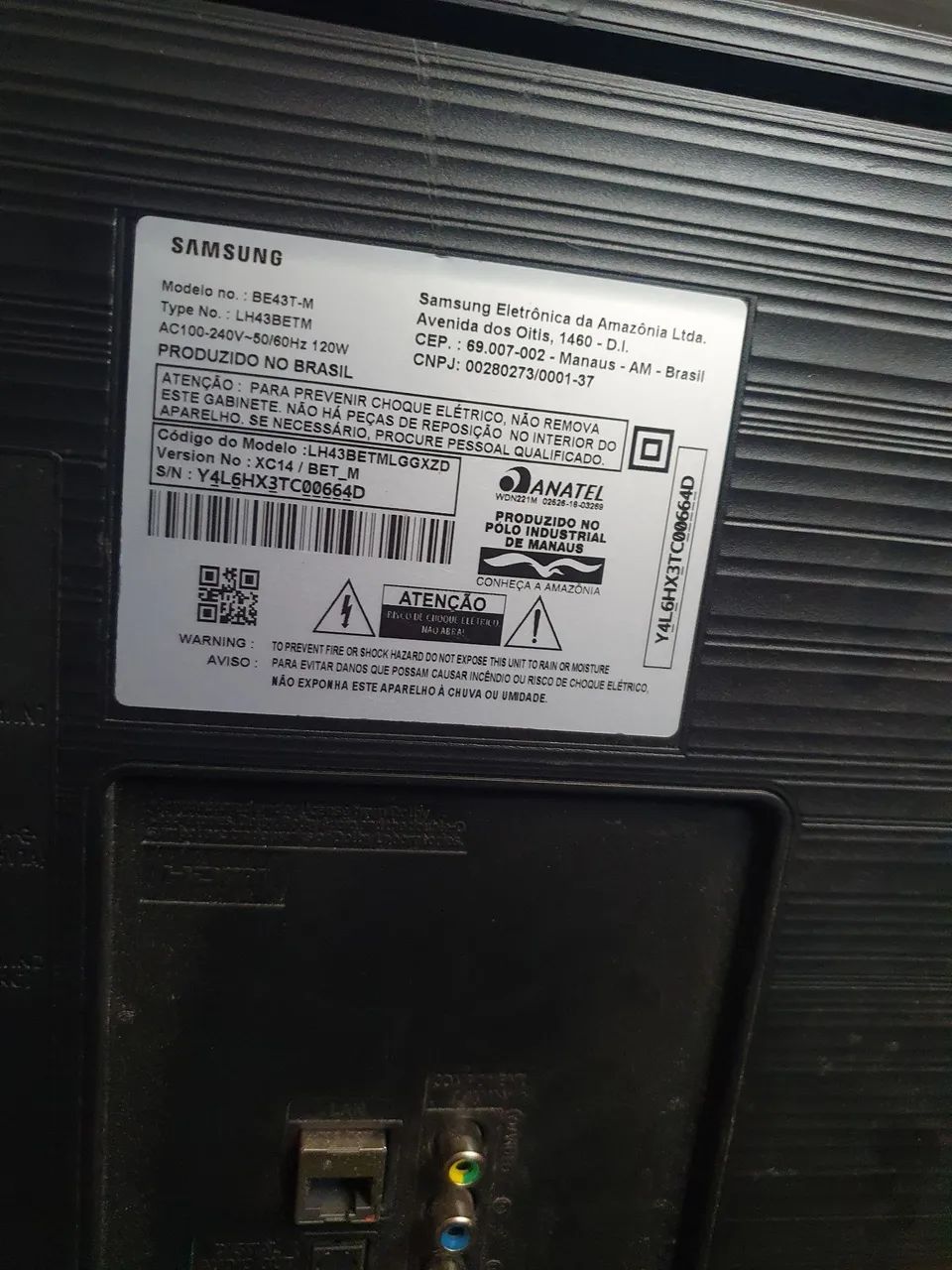 Smart Tv Samsung de 43 Polegadas BE43-TM Usada Funcionando no Estado! Com trinco. - Foto 2