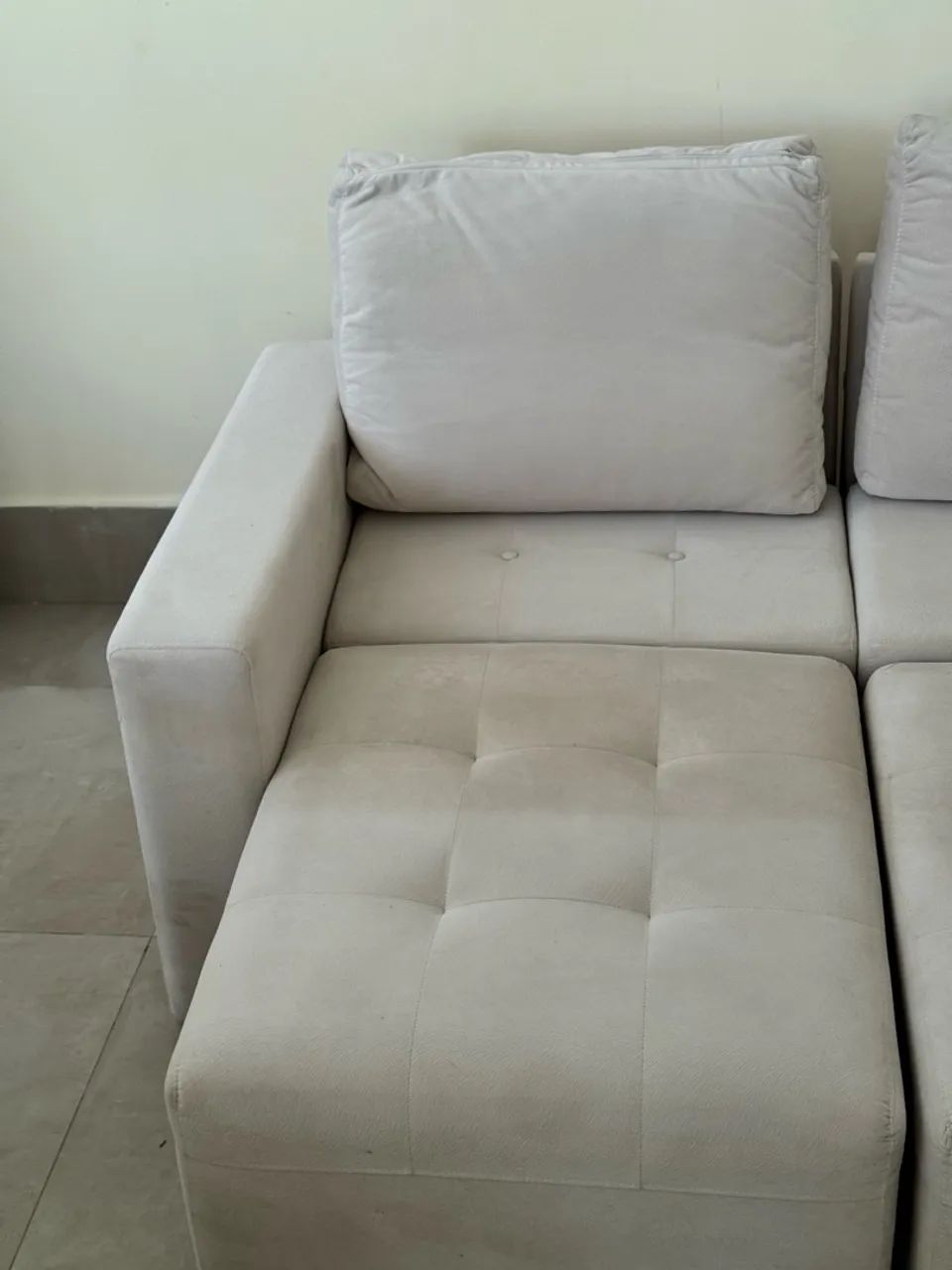 Sofá Herval 2 Lugares Bege  - Foto 3