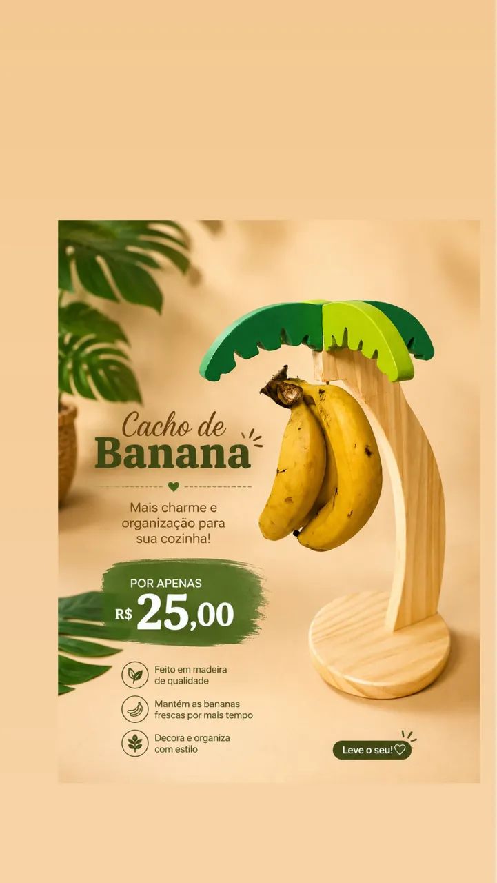 Enfeite de cachos de banana - Foto 3