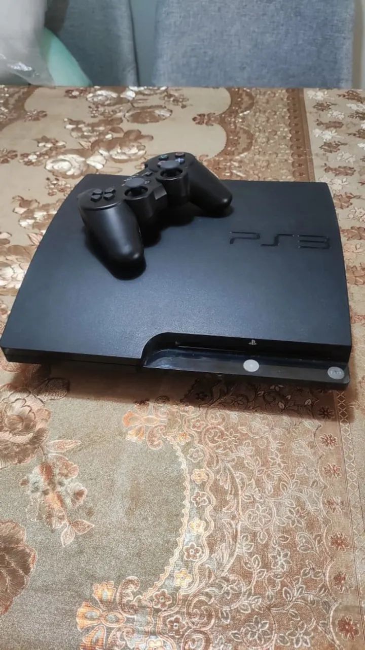 PS3 FAT 160GB DESBLOQUEADO + CONTROLE ORIGINAL NOVO + 12 JOGOS