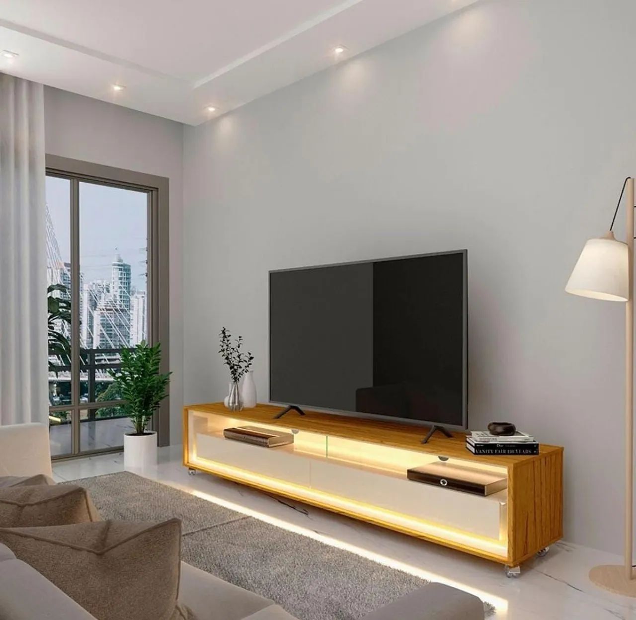 Rack TV Gelius Requinte 172cm com Led