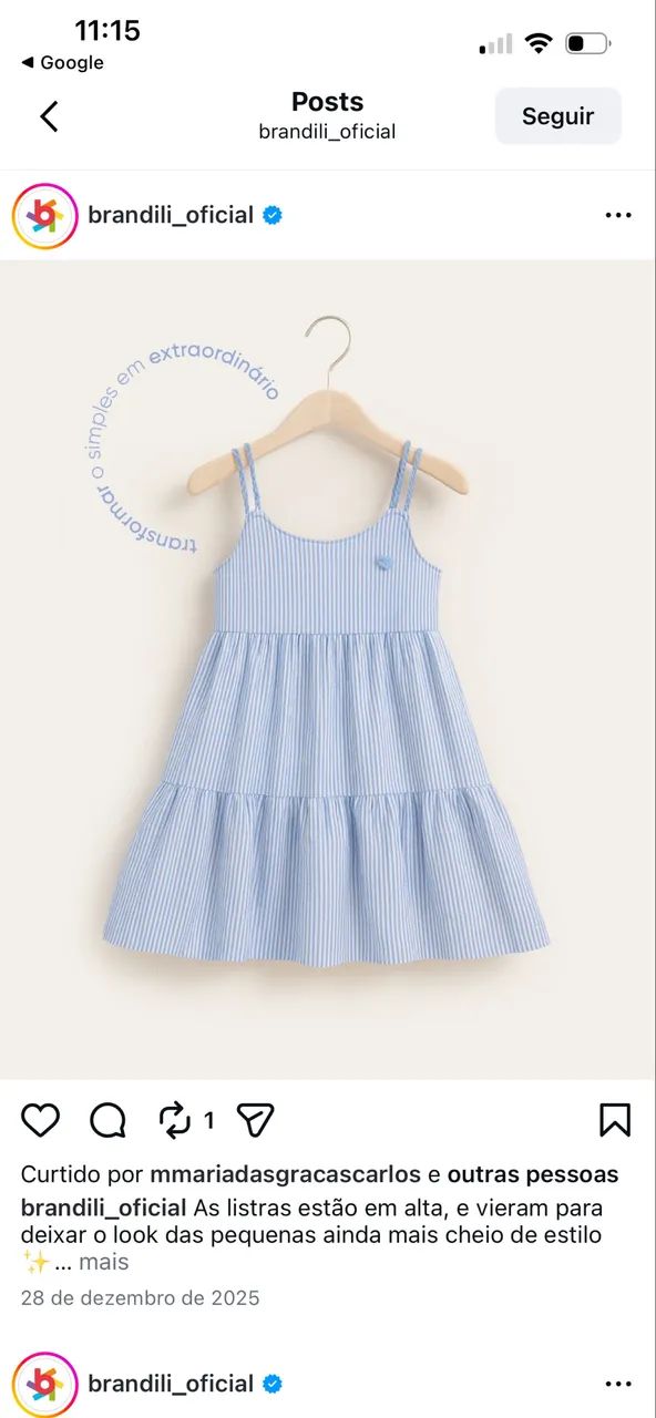 Vestido Infantil 