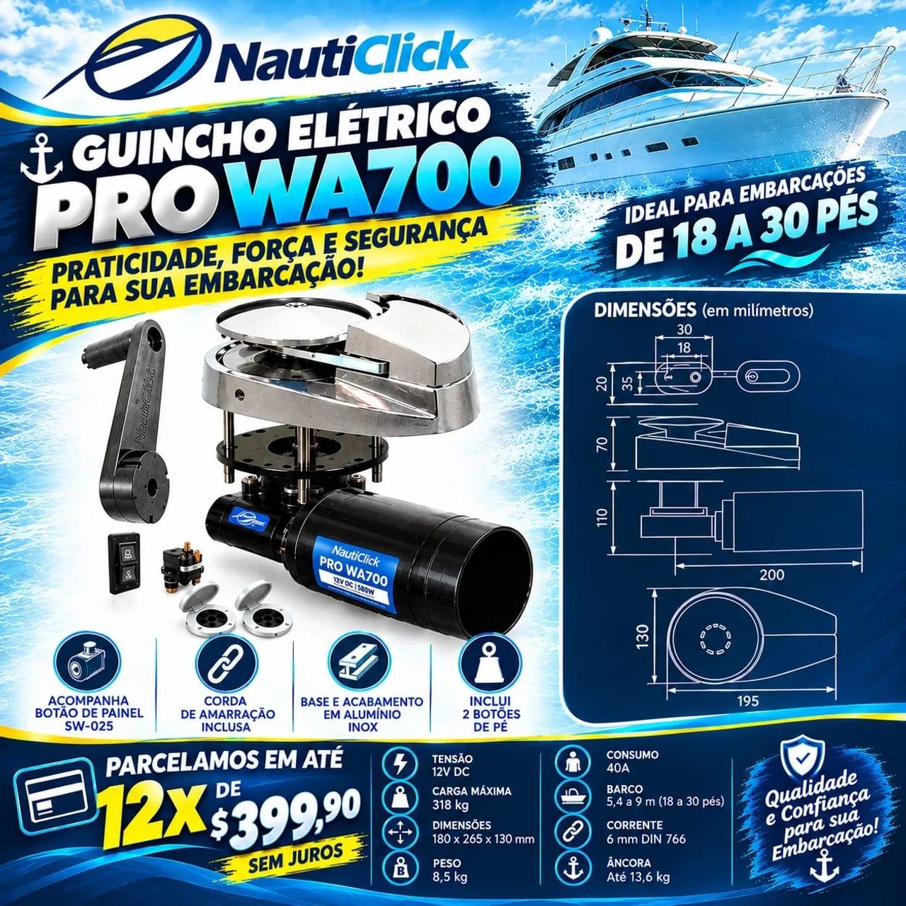 Guincho Elétrico WA700