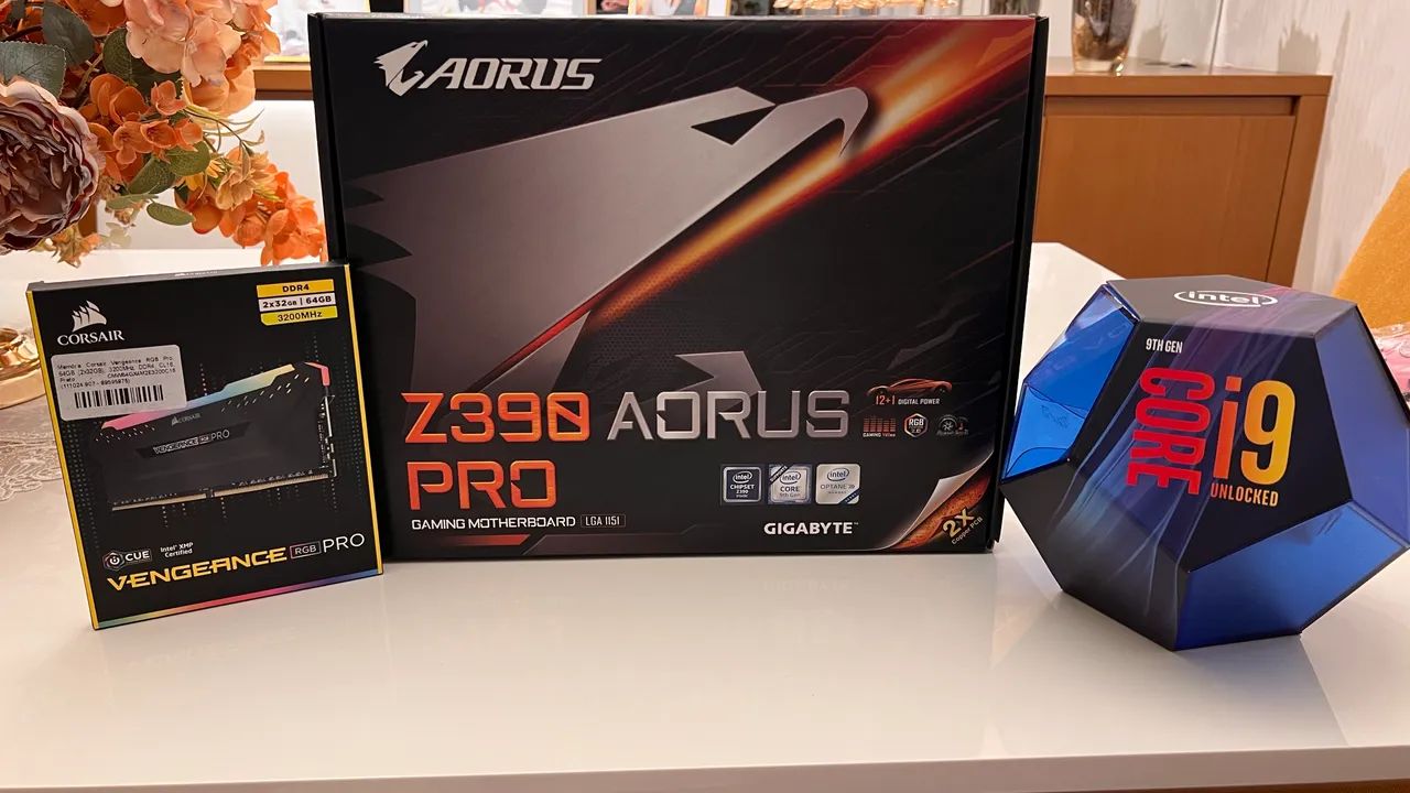 Kit i9-9900K + Z390 AORUS PRO + 64GB DDR4 3200MHz
