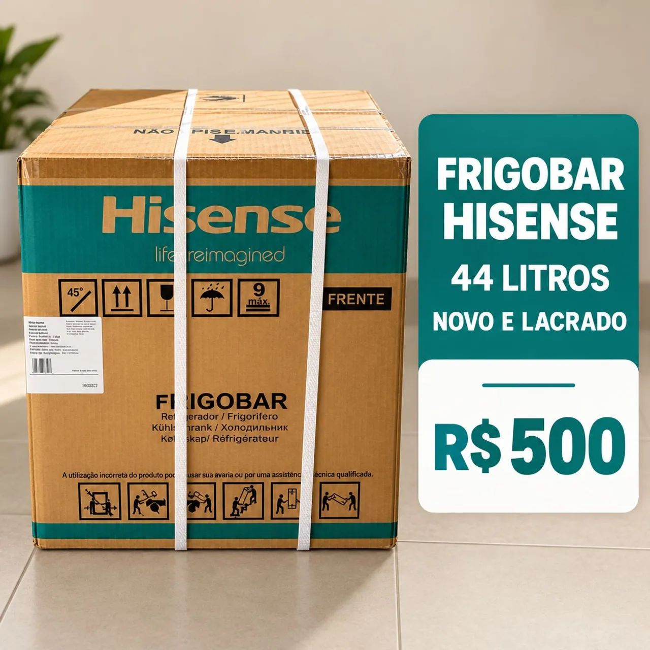 Frigobar Hisense 44 Litros Novo e Lacrado - Foto 3