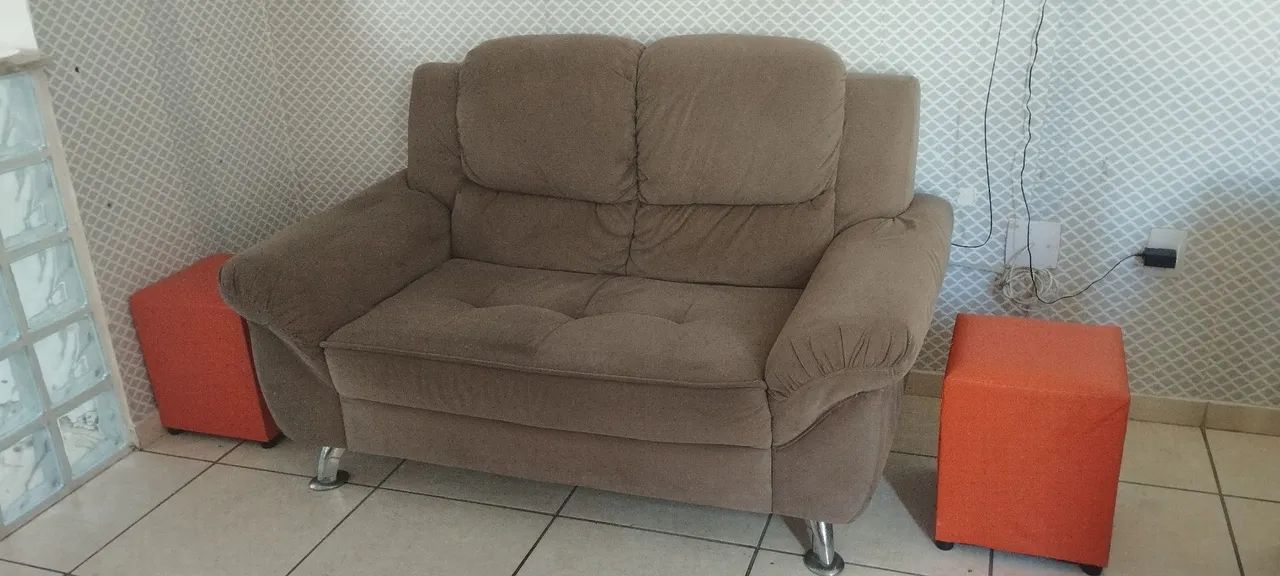 Sofá Suede Marselha 2 lugares