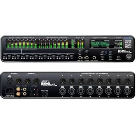 Interface de áudio e mesa digital para estúdio (Motu 896 Mk3