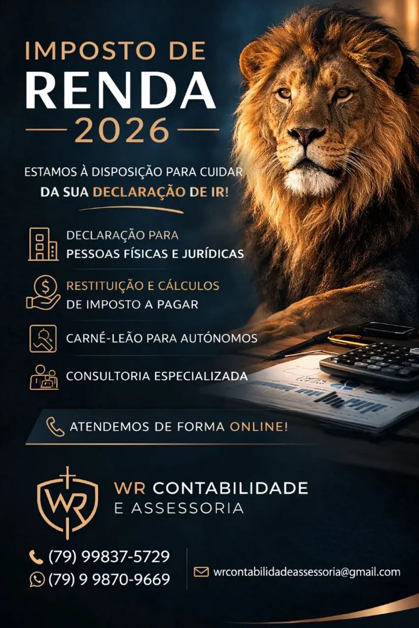 IRPF 2026 - DECLARAÇÃO DE IMPOSTO DE RENDA - CONTADOR