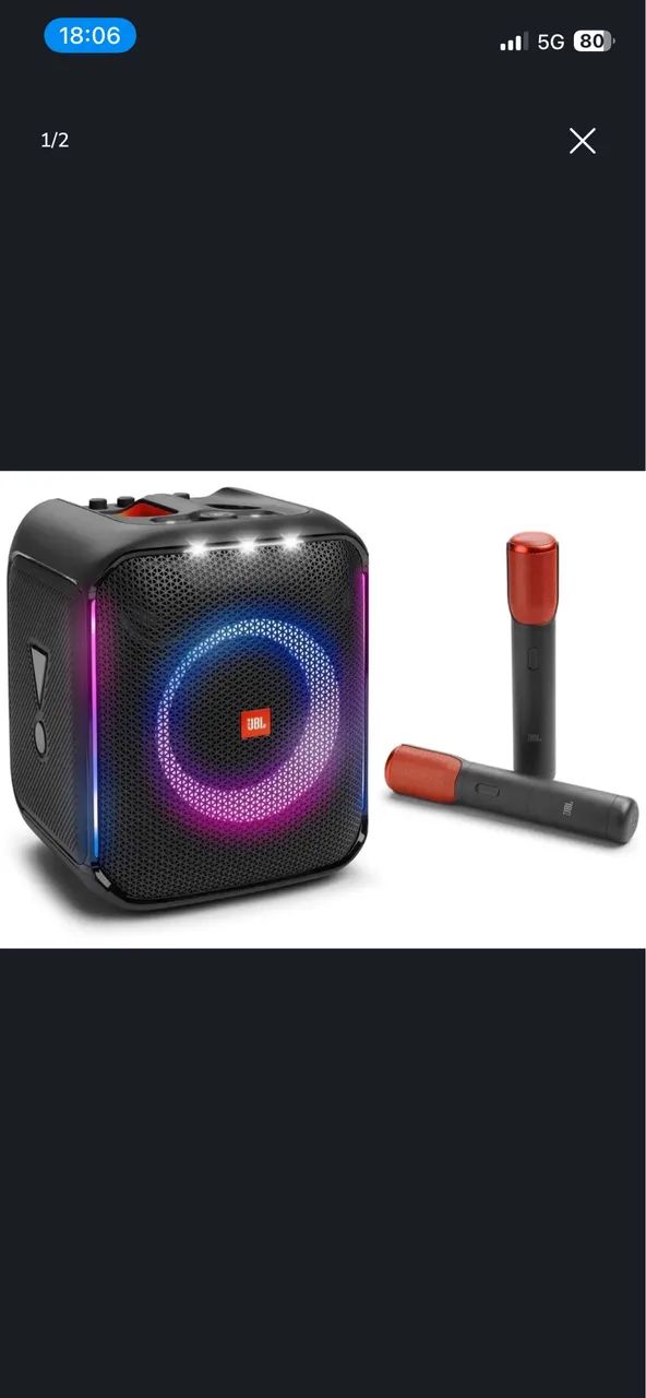 JBL PartyBox Encore com 2 microfones + case - Foto 2