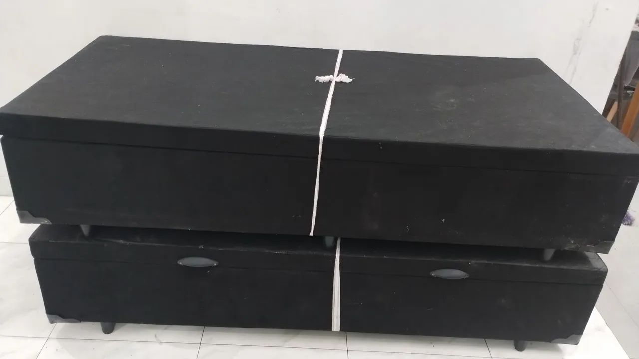 Base cama Box Solteiro com Baú 