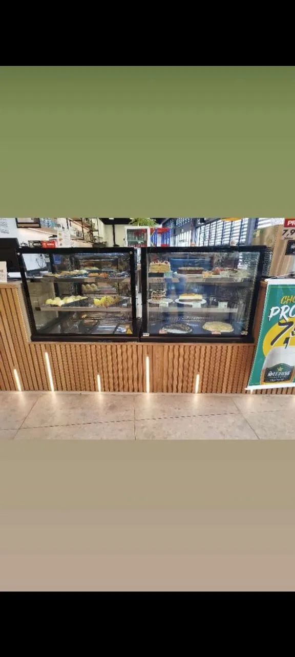 Ac vitrine Refrigerada quente e neutra