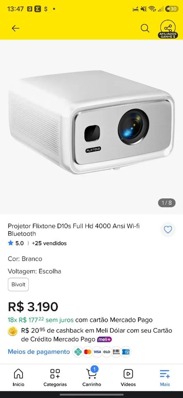 Projetor profissional D10s flixtone  - Foto 3